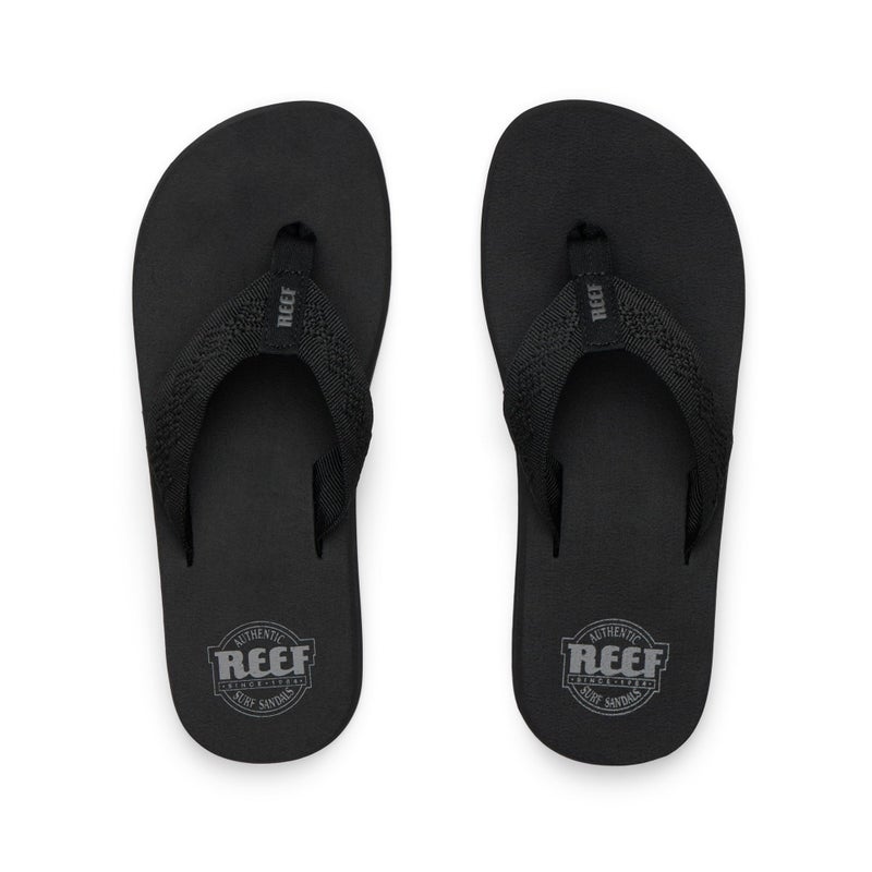 Reef Sandy Womens Beach Flip Flop, Soft Woven Strap Made From 100% Recycled PET, Black/Black, 6 - Image 4